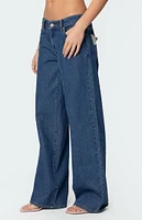 Edikted Lacey Pocket Low Rise Jeans