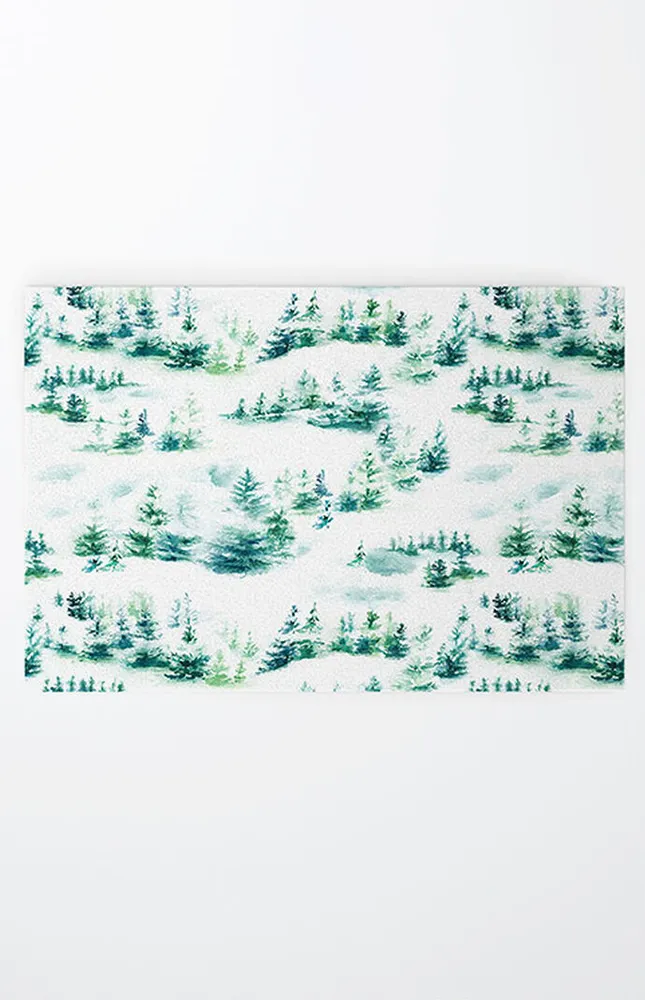 Snowy Trees Large Welcome Mat