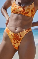 Pacsun Floral California Scoop High Cut Bikini Bottom