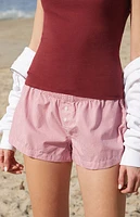 John Galt Red Gingham Keira Boxer Shorts
