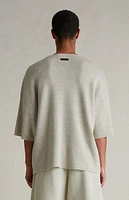 Fear of God Essentials Heather Stone Merino Wool Short Sleeve Knit T-Shirt