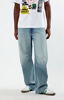 PacSun Light Indigo Baggy Barrel Jeans