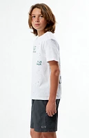 Pacsun Kids Black Collegiate 4.5" Swim Trunks