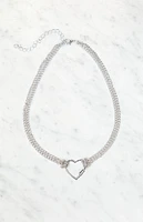 Thick Heart Chain Necklace