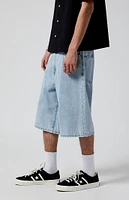 PacSun Light Indigo Extreme Baggy Denim Shorts