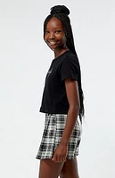 PacSun Kids Plaid Buckle Mini Skort