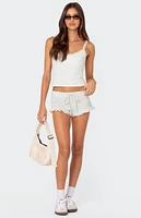 Edikted Randi Ruffled Micro Shorts