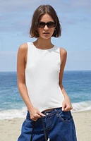 John Galt White Vicki Tank Top