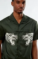 Ed Hardy Tiger Twill Camp Shirt