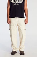 Pacsun Cream Cowboy Baggy Cargo Jeans