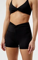 PAC 1980 WHISPER Active Twist Front Hot Biker Shorts