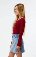 PacSun Kids Long Sleeve Ribbed Top