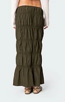 Edikted Tiered Scrunch Maxi Skirt