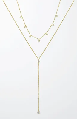 Simplistic Crystal Layered Necklace