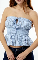 Your Favorite Striped Halter Balloon Top