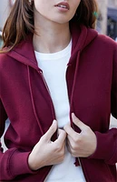 John Galt Burgundy Christy Full Zip Hoodie