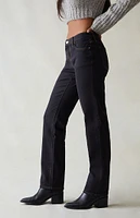 PacSun Stretch Black Low Rise Straight Leg Jeans