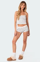 Edikted Pamper Waffle Micro Shorts