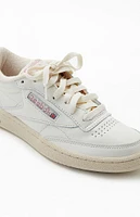 Reebok White & Pink Club C 85 Shoes