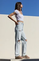 PacSun Light Indigo Ripped '90s Boyfriend Jeans