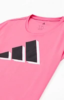 adidas Kids Pink Cap Sleeve T-Shirt