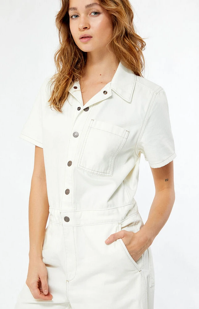 Heritage Short Sleeve Denim Jumpsuit