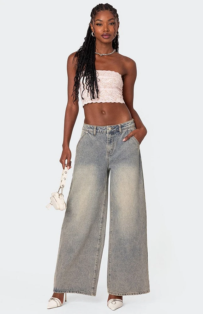 Edikted Super Baggy Wide Leg Jeans