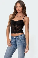 Edikted Cami Sheer Lace Tank Top