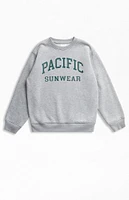 PacSun Kids Heather Grey Pacific Sunwear Crew Neck Sweatshirt