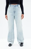 PacSun Stretch Light Indigo Curve '90s Boyfriend Jeans