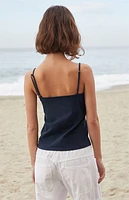 John Galt Navy Amara Tank Top