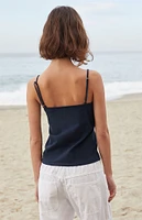 John Galt Navy Amara Tank Top