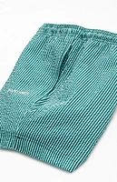 PacSun Aqua Striped Seersucker 4.5" Swim Trunks