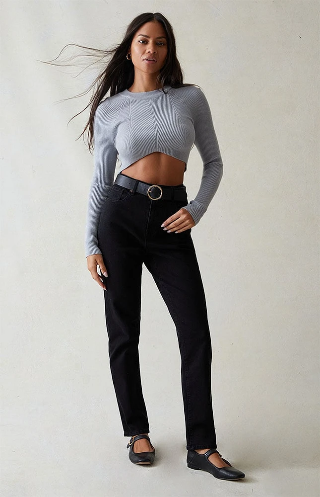 PacSun Stretch Black Curve Straight Leg Jeans