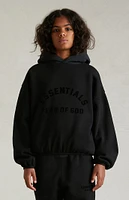 Kids Fear of God Essentials Black Nylon Fleece Hoodie