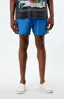 Bermies Navy To Cactus 4.75" Swim Trunks