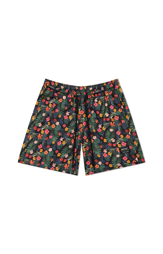 WeSC America Inc Zack Monstera Flowers 5" Swim Trunks