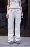 John Galt Light Gray Anastasia Waffle Knit Sweatpants