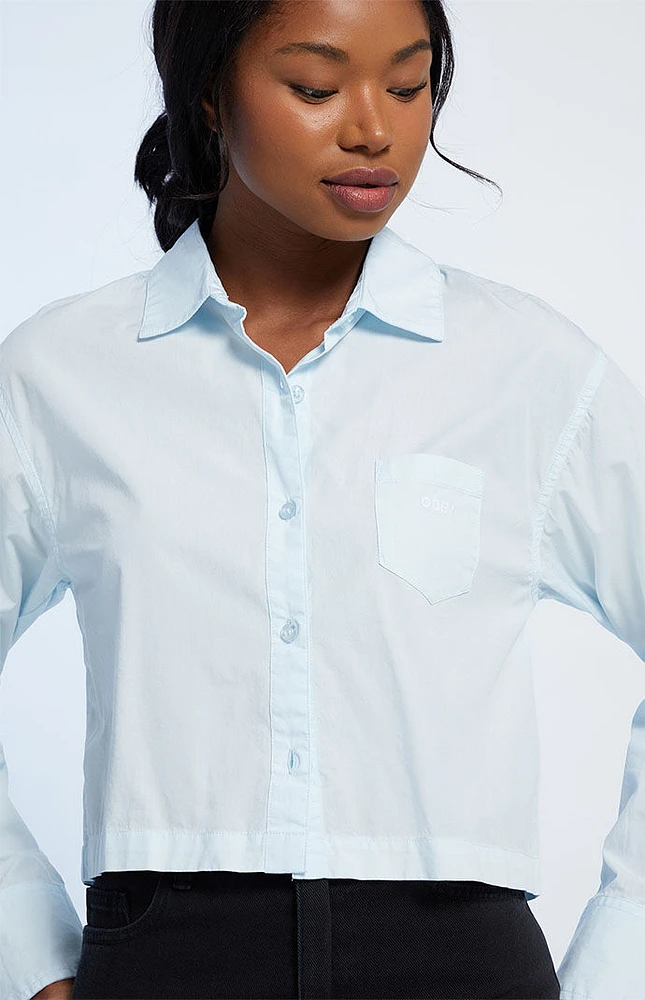 Obey Ariel Cropped Button Down Shirt