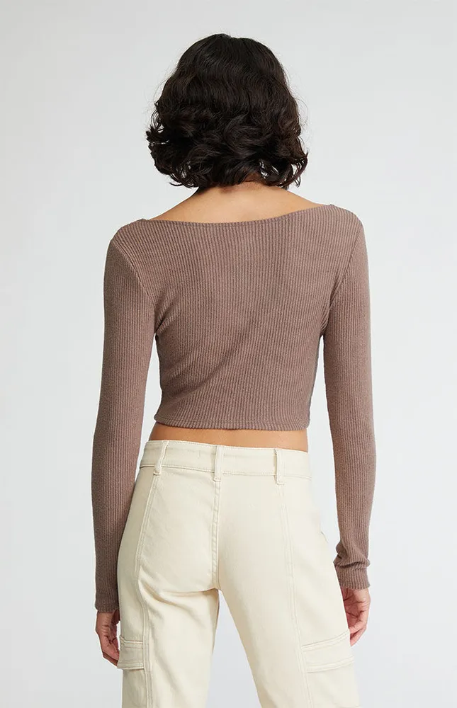 PacCares Nutmeg Long Sleeve Bustier Top