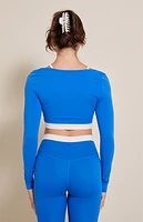 PAC 1980 Active Blue Double Layered Long Sleeve Top