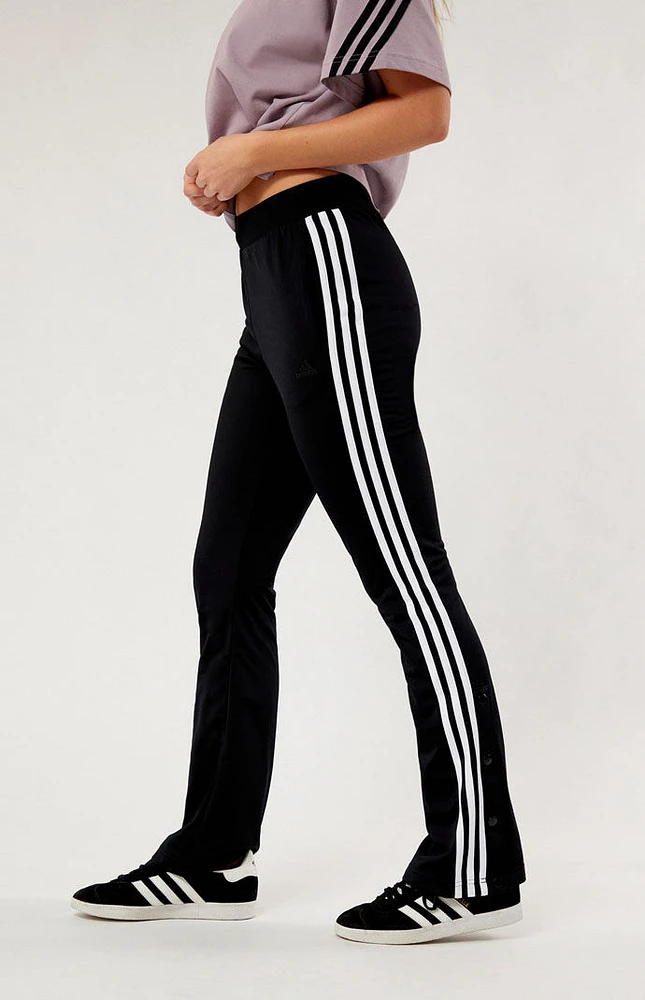 Recycled Black Quarter Snap Tricot Track Pants