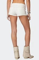 Edikted Dinah Denim Micro Shorts