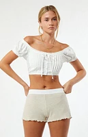 LA Hearts Brushed Waffle Knit Micro Shorts