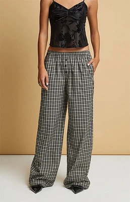 Beverly and Beck Black Flannel Boxer Pajama Pants