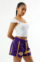 Mitchell & Ness NBA LA Lakers Mesh Jump Basketball Shorts