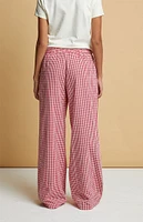 Beverly and Beck Red Gingham Boxer Pajama Pants