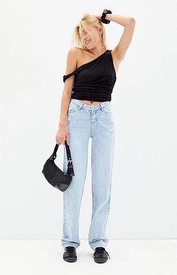 PacSun Light Indigo V-Dip '90s Boyfriend Jeans