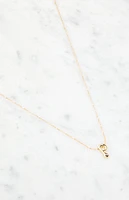 LA Hearts P Initial 14K Gold Plated Necklace