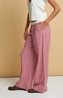 Beverly and Beck Red Gingham Boxer Pajama Pants